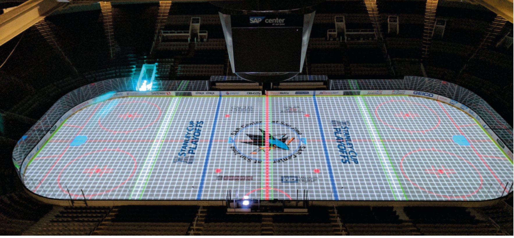 nhl ice projection